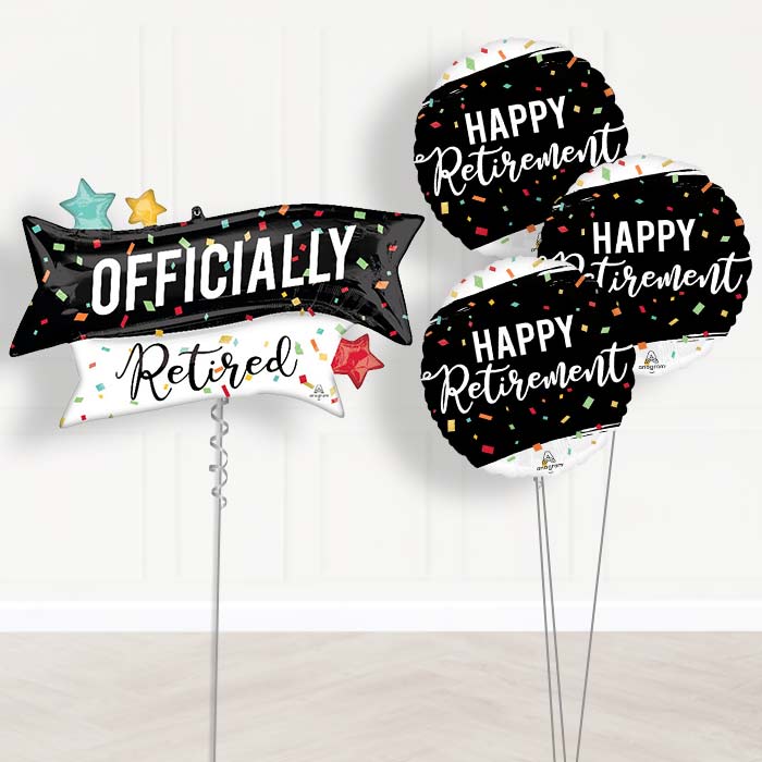 Officially Retired Balloon Bouquet Delivery - 1 x Giant Balloon with Themed Bouquet | Party Save Smile