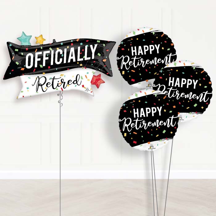 Officially Retired Balloon Bouquet Delivery - 1 x Giant Balloon with Themed Bouquet | Party Save Smile