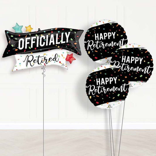 Officially Retired Balloon Bouquet Delivery - 1 x Giant Balloon with Themed Bouquet | Party Save Smile