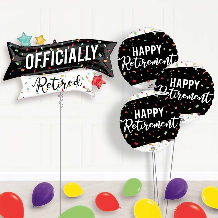 Officially Retired Balloon Bouquet Delivery - 1 x Giant Balloon with Themed Bouquet and Latex | Party Save Smile
