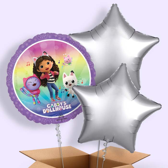Gabby's Dollhouse & Friends Helium Balloon in a Box | Party Save Smile -3 Balloons
