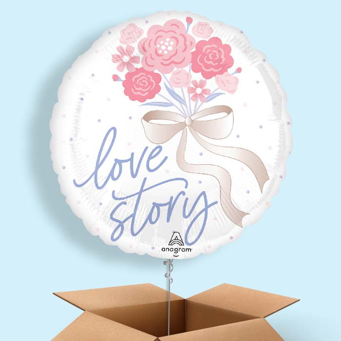 Floral Wedding Tying the Knot Helium Balloon in a Box