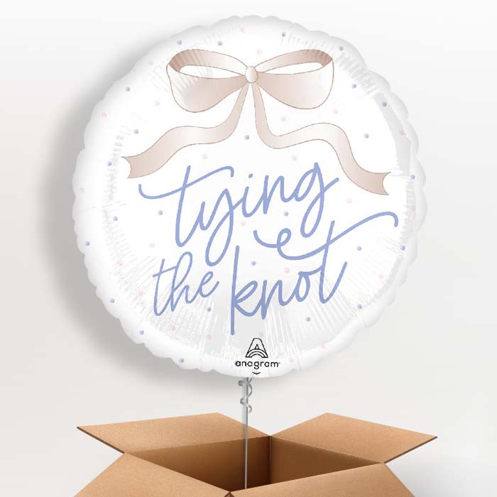 Floral Wedding Tying the Knot Helium Balloon in a Box - 1 Balloon | Party Save Smile