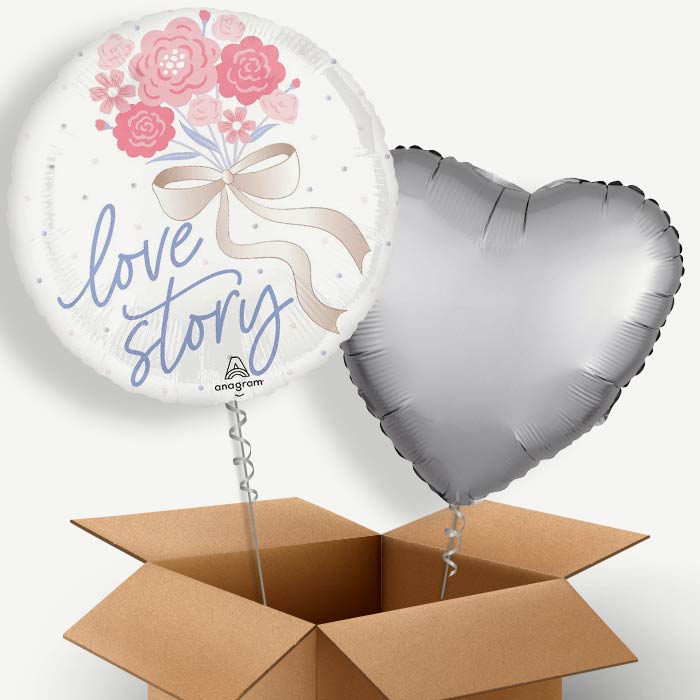 Floral Wedding Tying the Knot Helium Balloon Two