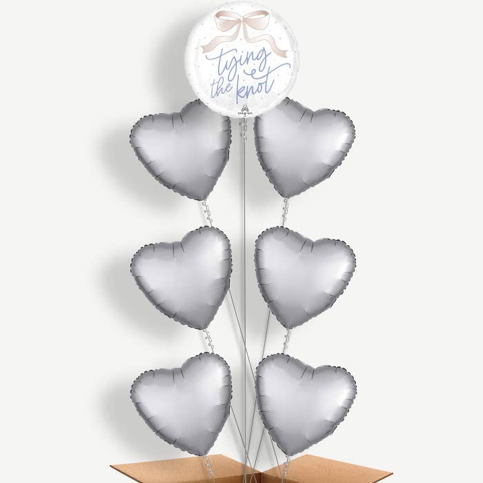 Floral Wedding Tying the Knot Helium Balloon Arrangement | Party Save Smile