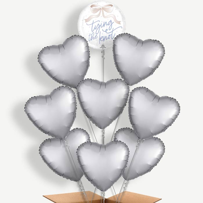 Floral Wedding Tying the Knot Helium Balloon Bundle | Party Save Smile