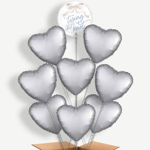 Floral Wedding Tying the Knot 9 Helium Balloon Bundle