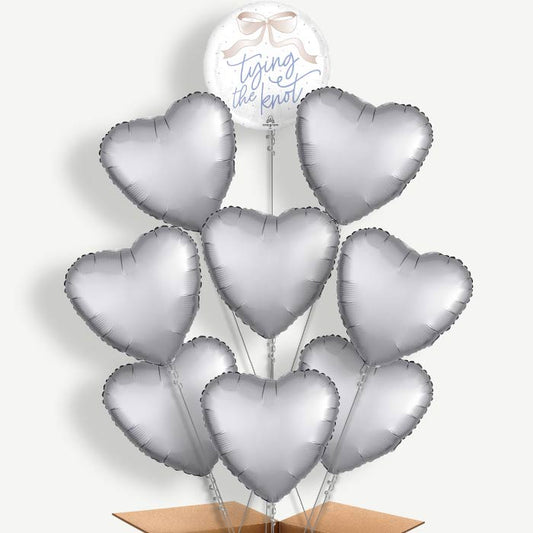 Floral Wedding Tying the Knot Helium Balloon Bundle | Party Save Smile