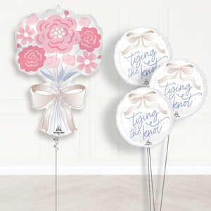 Floral Bouquet Tying the Knot Wedding Balloon Bouquet Delivery