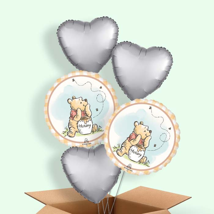 Winnie the Pooh Honey Helium Balloon in a Box - 5 Balloons | Party Save Smile