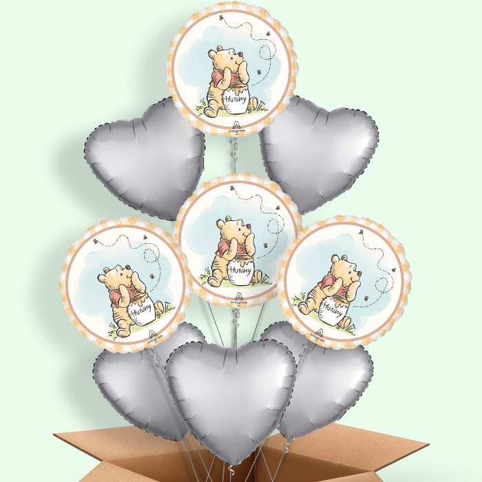 Winnie the Pooh Honey Helium Balloon in a Box - 9 Balloons | Party Save Smile