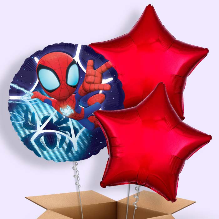Spidey & His Amazing Friends Helium Balloon in a Box - 3 Balloons | Party Save Smile