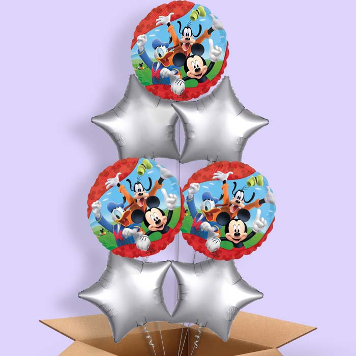 Mickey & Minnie Mouse & Friends Helium Balloon in a Box - 7 Balloons | Party Save Smile