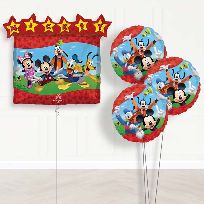 Mickey Mouse & Friends Balloon Bouquet Delivery - 1 x Giant Balloon with Themed Bouquet | Party Save Smile