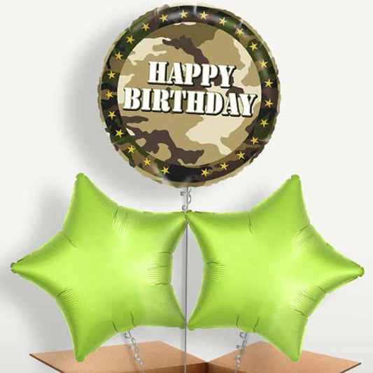 Camo Army Happy Birthday Bunch of Balloons | Party Save Smile