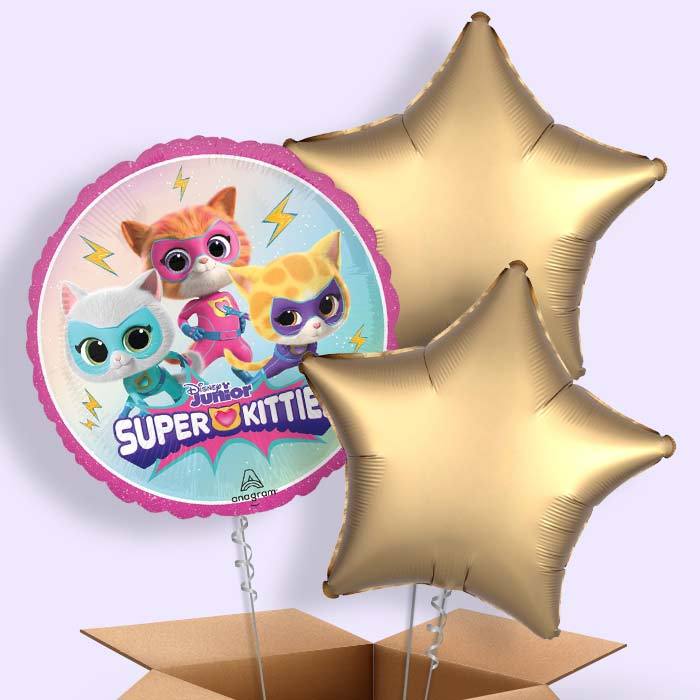 Super Kitties Helium Balloon in a Box | Party Save Smile -3 Balloons