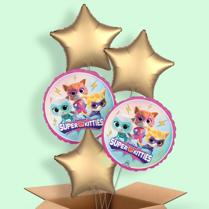 Super Kitties Helium Balloon in a Box | Party Save Smile -5 Balloons