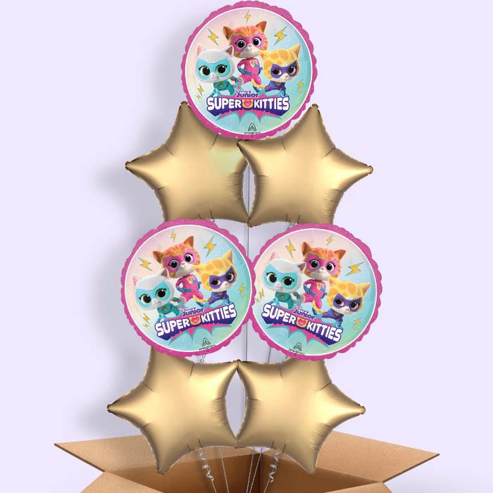Super Kitties Helium Balloon in a Box | Party Save Smile -7 Balloons