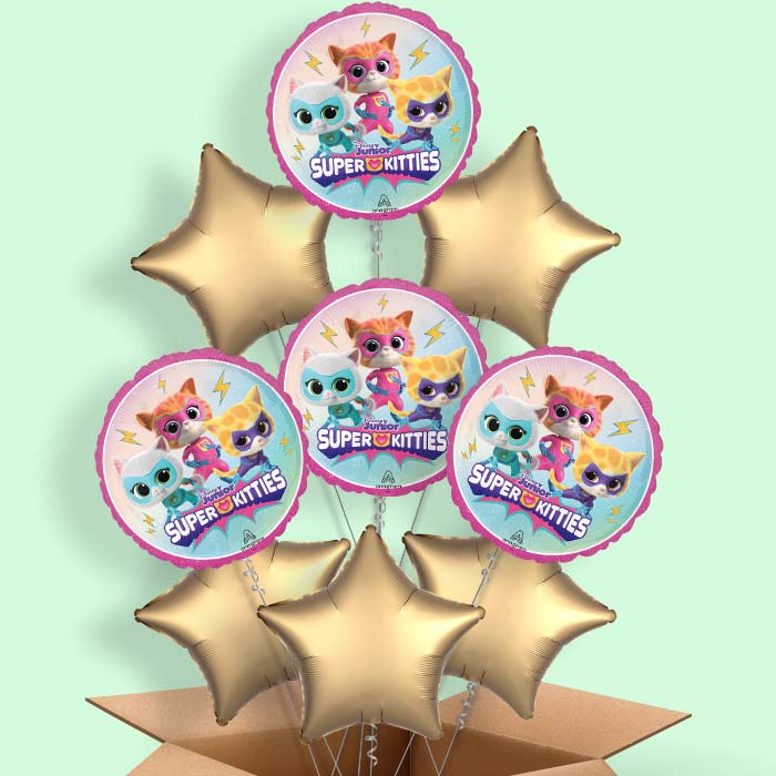 Super Kitties Helium Balloon in a Box | Party Save Smile -9 Balloons