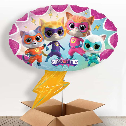 Super Kitties Giant Helium Balloon in a Box - 1 x Giant Balloon | Party Save Smile