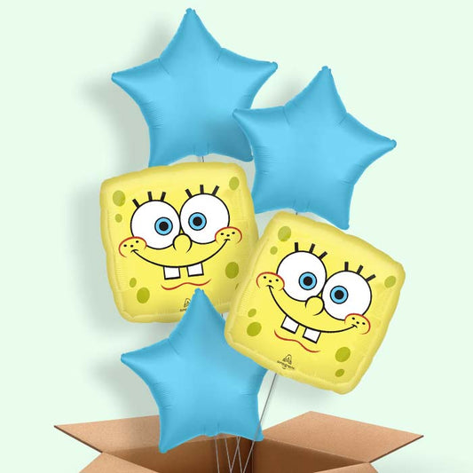SpongeBob SquarePants & Patrick Helium Balloon in a Box - 5 Balloons | Party Save Smile