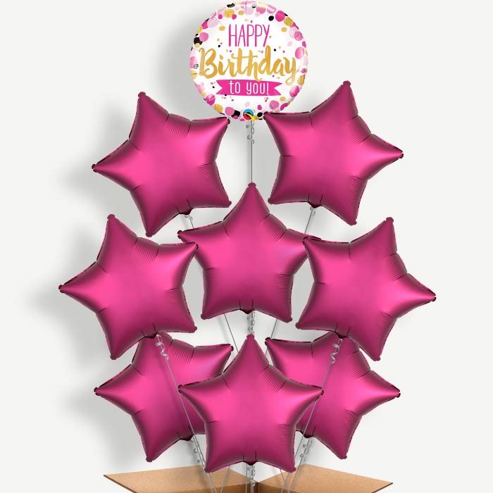 Pink Happy Birthday to You Helium Balloon Bundle | Party Save Smile