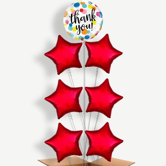 Thank You Polka Dots Helium Balloon Arrangement | Party Save Smile