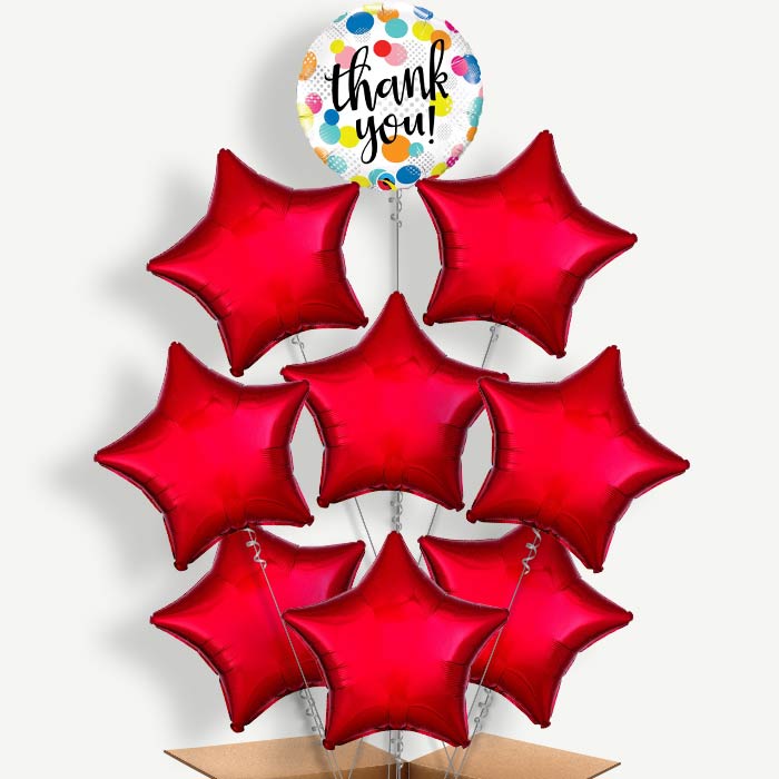 Thank You Polka Dots Helium Balloon Bundle | Party Save Smile