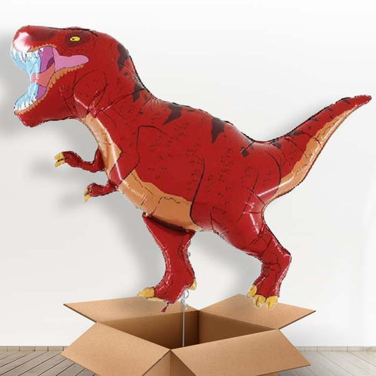 Red T Rex Dinosaur Helium Balloons in a Box - Giant Balloon | Party Save Smile