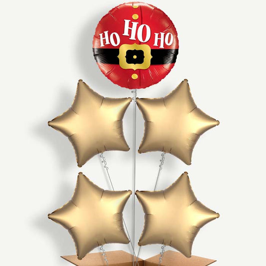 Santa Ho Ho Ho Helium Balloon Cluster  | Party Save Smile