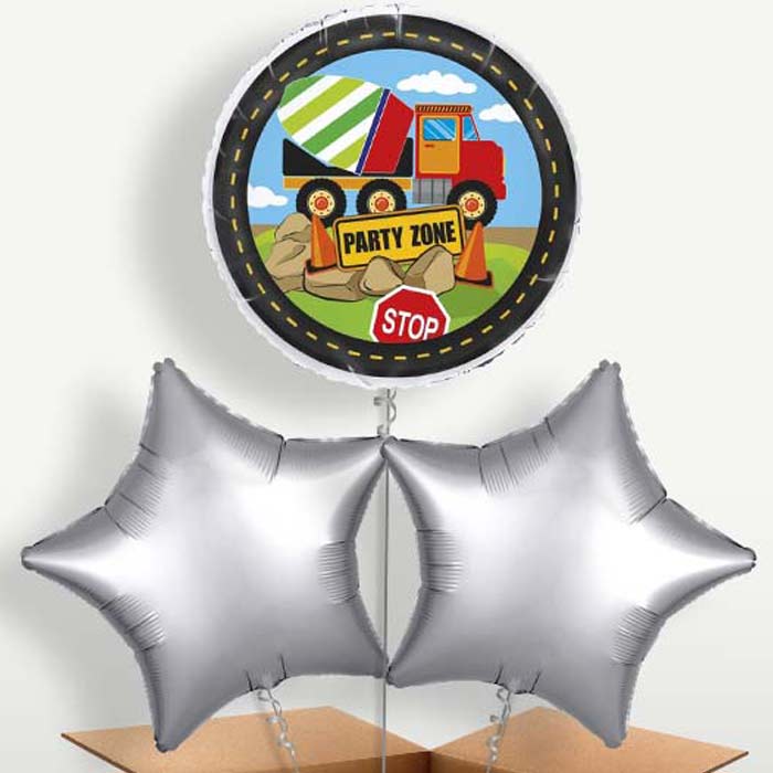 Dump Truck Construction Trio Balloon Bunch | Party Save Smile