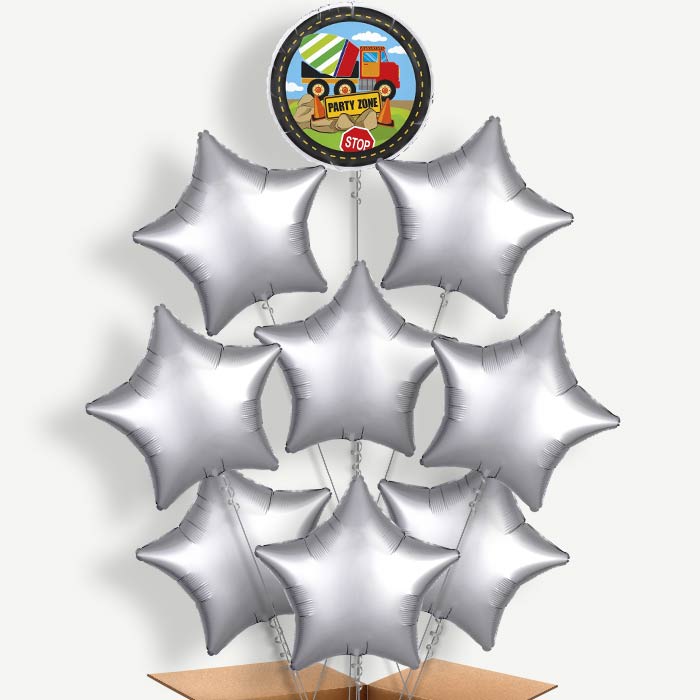 Dump Truck Construction Helium Balloon Bundle | Party Save Smile