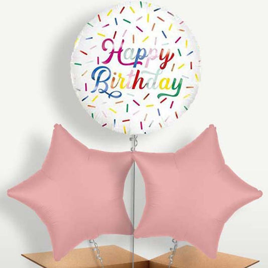 Sprinkle Happy Birthday Helium Bunch of Balloons | Party Save Smile