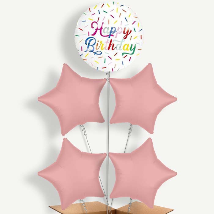 Sprinkle Happy Birthday Helium Balloon Cluster  | Party Save Smile