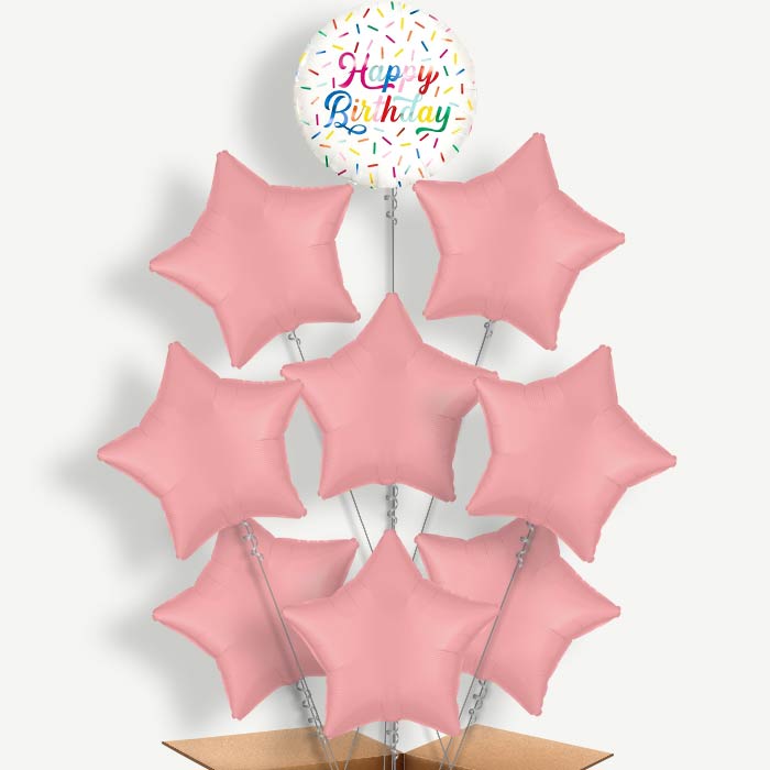 Sprinkle Happy Birthday Helium Balloon Bundle | Party Save Smile