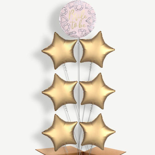 Pink Diamond Bride to Be Helium Balloon Arrangement | Party Save Smile