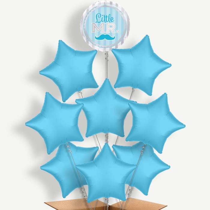 Little Mr Baby Shower Helium Balloon Bundle | Party Save Smile