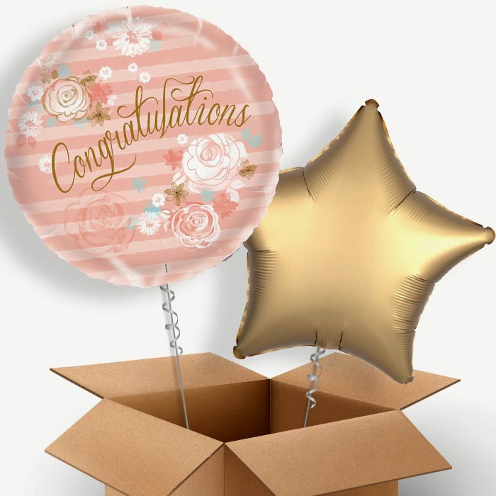 Congratulations Helium Balloon Two | Party Save Smile