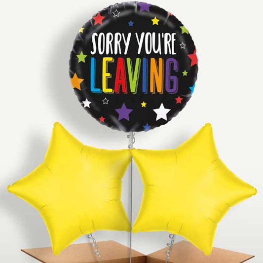 Sorry Your Leaving Stars Helium Bunch of Balloons | Party Save Smile