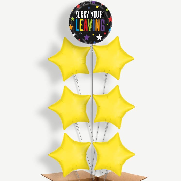 Sorry Your Leaving Stars Helium Balloon Arrangement | Party Save Smile