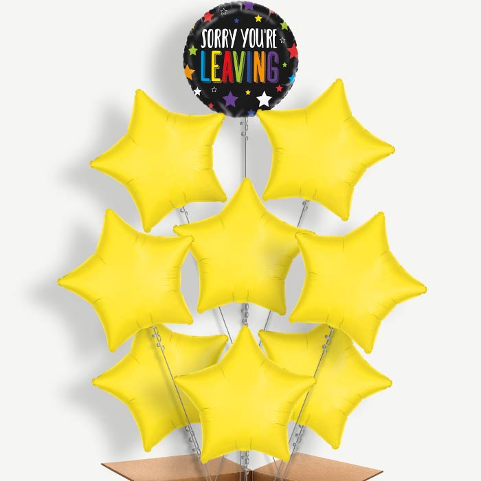 Sorry Your Leaving Stars Helium Balloon Bundle | Party Save Smile