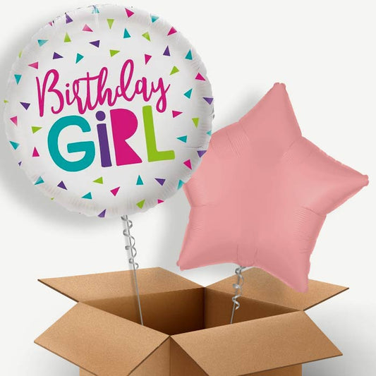Birthday Girl Confetti Helium Balloon Two | Party Save Smile