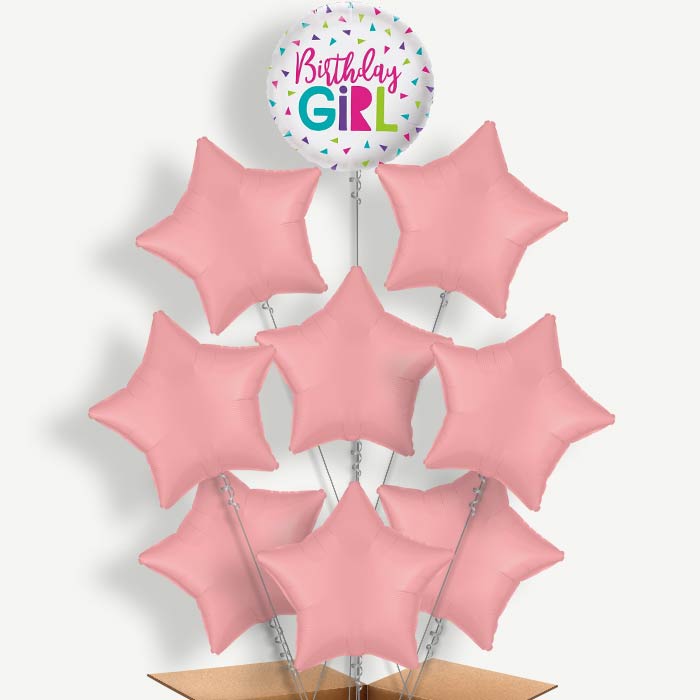 Birthday Girl Confetti Helium Balloon Bundle | Party Save Smile