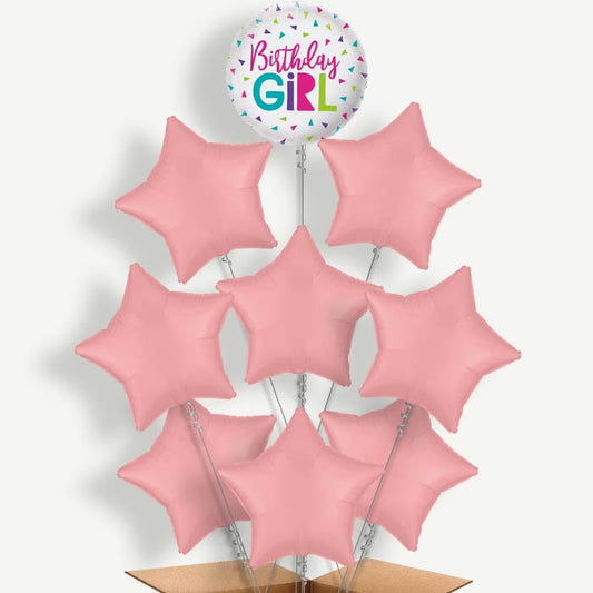 Birthday Girl Confetti Helium Balloon Bundle | Party Save Smile