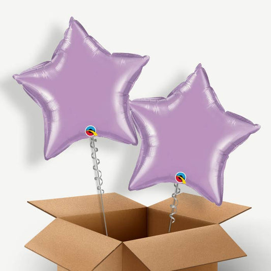 Lavender Star Helium Balloon Pair | Party Save Smile