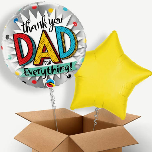 Thank You Dad Fathers Day Helium Balloon Two | Party Save Smile