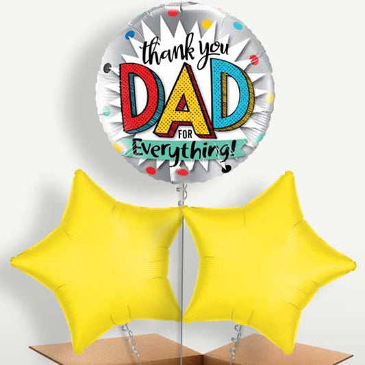 Thank You Dad Fathers Day Helium Bunch of Balloons | Party Save Smile