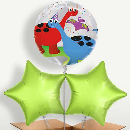 Cute Dinosaur Bunch of Balloons inflated with Helium | Party Save Smile