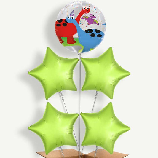 Cute Dinosaur Balloon Cluster Inflated with Helium | Party Save Smile