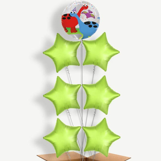 Cute Dinosaur Balloon Arrangement Inflated with Helium | Party Save Smile